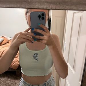 American eagle flower crop top